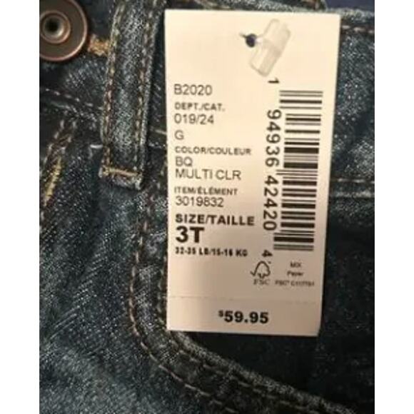 #2NWT Childrens Place 3 Pair Size 3T Jeans 3 Different Washes Adjustable Waist - Picture 4 of 4